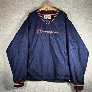 Vintage 90s Champion retro pullover windbreaker jacket